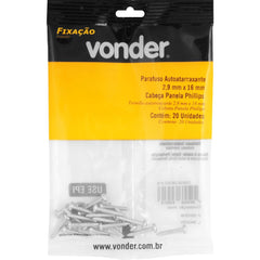 Parafuso Autoatarraxante 2,9x16 Phillips c/ 20 peças Vonder