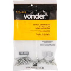 Parafuso Autoatarraxante 3,5x13 Phillips c/ 20 peças Vonder