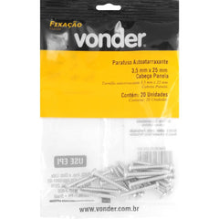 Parafuso Autoatarraxante 3,5x25 c/ 20 peças Vonder
