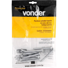 Parafuso Autoatarraxante 4,8x38,0mm c/ 10 peças Vonder