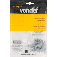 Parafuso Madeira 2,5x25 com 20 peças Vonder