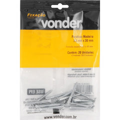 Parafuso Madeira 3,5x30 com 20 peças Vonder