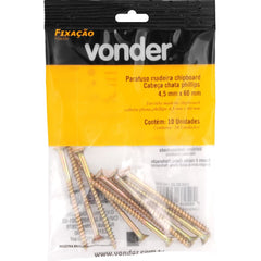 Parafuso Madeira Chipboard 4,5x60 mm 10 peças Vonder