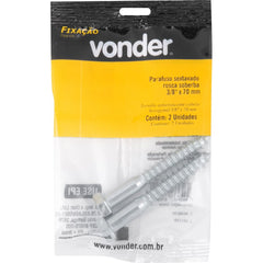 Parafuso Sextavado Rosca Soberba 3/8''x70mm 2 peças Vonder