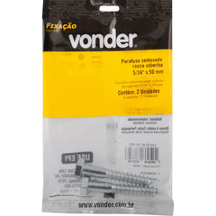 Parafuso Sextavado Rosca Soberba 5/16''x50mm 2 peças Vonder