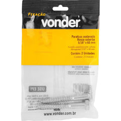 Parafuso Sextavado Rosca Soberba 5/16x60mm c/ 2 peças Vonder