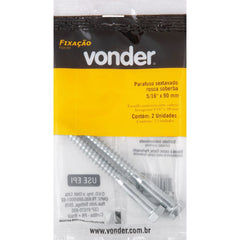 Parafuso Sextavado Rosca Soberba 5/16''x90mm 2 peças Vonder