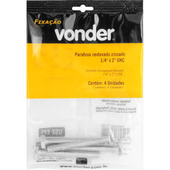 Parafuso Sextavado Zincado 1/4'' X 2'' Unc Vonder