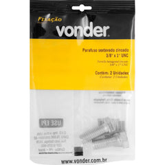 Parafuso Sextavado Zincado 3/8'' X 1'' Unc Vonder