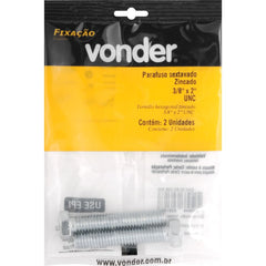 Parafuso Sextavado Zincado 3/8'' X 2'' Unc Vonder