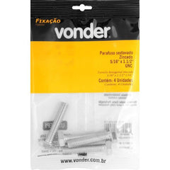 Parafuso Sextavado Zincado 5/16'' X 1.1/2'' Unc Vonder