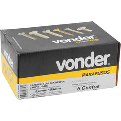Parafuso mad 5,0x55 chipboard bicromatizado c/ 500 pç Vonder