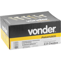 Parafuso mad 6,0x65 chipboard bicromatizado c/ 250 pç Vonder