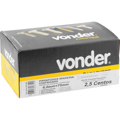 Parafuso mad 6,0x75 chipboard bicromatizado c/ 250 pç Vonder