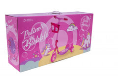 Patinete bubble rosa solta bolhas de sabão  - Bel Brink