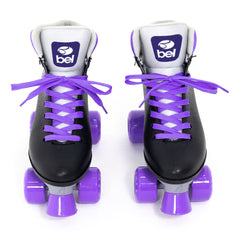 Patins Bel Quad Retro Basic Preto/Roxo Tam 38