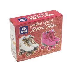 Patins Bel Quad Retro Top Branco Dourado Tam. 35 (P55)
