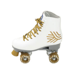 Patins Bel Quad- Retro Top Branco-Dourado Tam. 36 (P55)