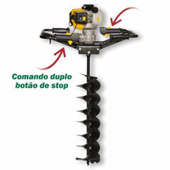 Perfurador de Solo Buffalo 52cc 2T s/Broca Duplo Botão Stop