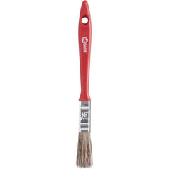 Pincel 1/2  Cerda Gris Cabo Plástico Para Tintas Latéx E Acr