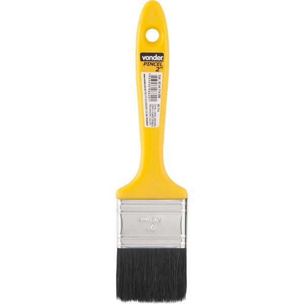 Pincel 2.1/2  Cerdas Pretas Cabo Plástico Tintas Esmalte Sin