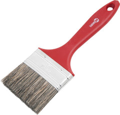 Pincel 3  Cerda Gris Cabo Plástico Para Tintas Latéx E Acríl