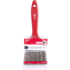 Pincel 3  Cerda Gris Cabo Plástico Para Tintas Latéx E Acríl