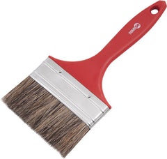 Pincel 4  Cerda Gris Cabo Plástico Para Tintas Latéx E Acríl