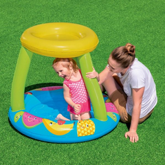 Piscina Inflável 26L Frutas Vinil Válvula Segurança Fundo Inflável 96900 Bel
