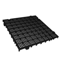 Piso Modular Preto em Plástico 50x50x2,6 Presto