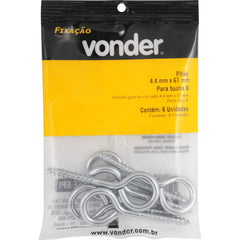 Pitão 4,4 mm x 67 mm com 6 peças Vonder