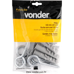 Pitão 4,8x67mm c/ Bucha Plástica 10mm Vonder