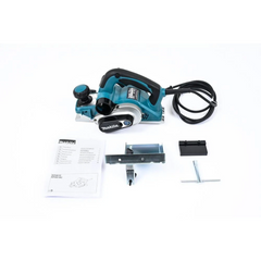 Plaina Elétrica 82Mm Industrial 1050W Conjunto Calibrador Guias 2 Facas Chave KP0810C 220V Makita