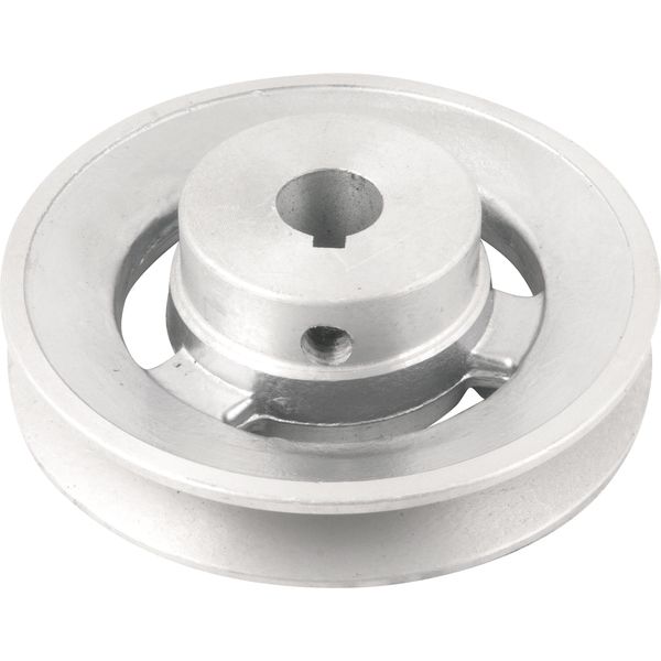 Polia Alumínio 1 Canal Perfil A 100 mm com Furo 5/8" Vonder