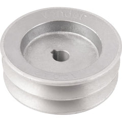 Polia Alumínio 2 Canais Perfil A 100mm com Furo 14mm Vonder