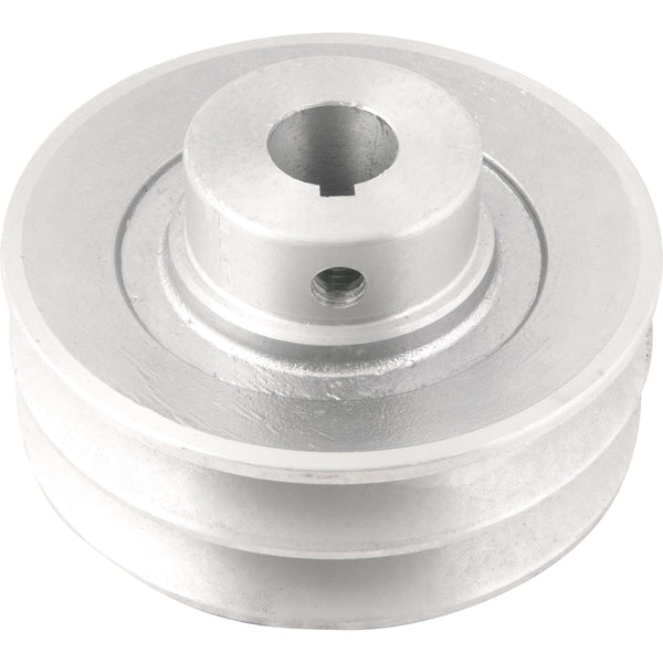 Polia Alumínio 2 Canais Perfil A 100mm com Furo 19mm Vonder