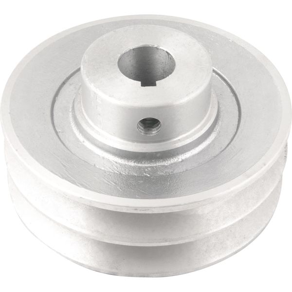 Polia Alumínio 2 Canais Perfil A 100mm com Furo 19mm Vonder