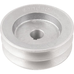 Polia Alumínio 2 Canais Perfil A 100mm com Furo 19mm Vonder