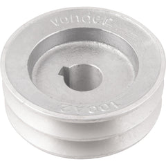 Polia Alumínio 2 Canais Perfil A 100mm com Furo 24mm Vonder