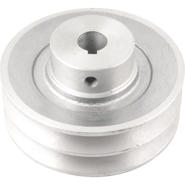 Polia Alumínio 2 Canais Perfil A 100mm com Furo 5/8" Vonder