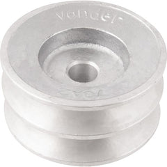 Polia Alumínio 2 Canais Perfil A 70mm com Furo 1/2" Vonder