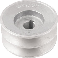 Polia Alumínio 2 Canais Perfil A 70mm com Furo 14mm - Vonder