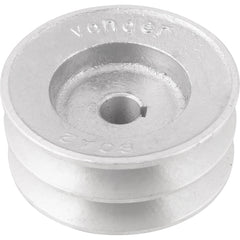 Polia Alumínio 2 Canais Perfil A 80mm com Furo 14mm - Vonder