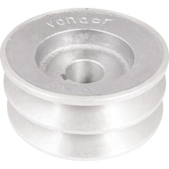 Polia Alumínio 2 Canais Perfil A 80mm Com Furo 19mm Vonder