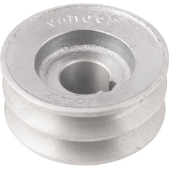 Polia Alumínio 2 Canais Perfil A 80mm com Furo 24mm Vonder
