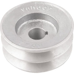 Polia Alumínio 2 Canais Perfil A 80mm com Furo 3/4" Vonder