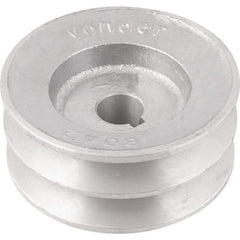 Polia Alumínio 2 Canais Perfil A 80mm com Furo 5/8" - Vonder