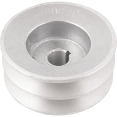 Polia Alumínio 2 Canais Perfil B 100mm com Furo 3/4" Vonder
