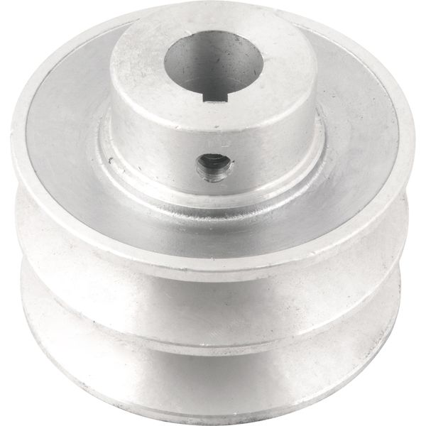 Polia Alumínio 2 Canais Perfil B 80mm com Furo 3/4" Vonder