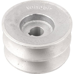 Polia Alumínio 2 Canais Perfil B 80mm com Furo 5/8" - Vonder